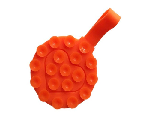 Тримач-присоска Ліппер для телефону двохсторонній круглий+тримач Orange mag-2000001610732139404