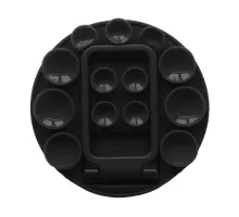 Тримач-присоска Ліппер для телефону НА СКОТЧІ круглий+підставка Black mag-2000001647516151663