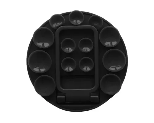 Тримач-присоска Ліппер для телефону НА СКОТЧІ круглий+підставка Black mag-2000001647516151663