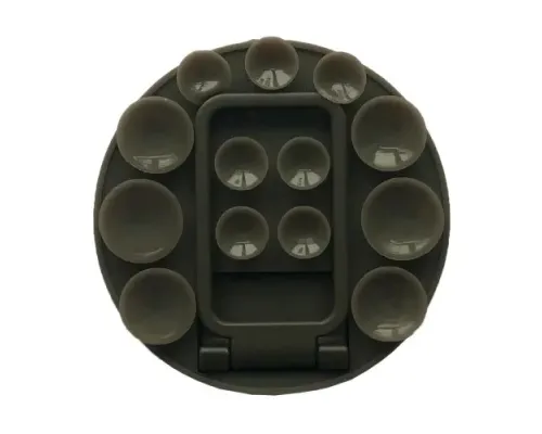 Тримач-присоска Ліппер для телефону НА СКОТЧІ круглий+підставка Grey mag-2000001647615151673