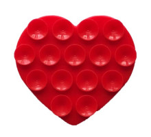 Тримач-присоска Ліппер для телефону двохсторонній серце Red mag-2000001610541139385