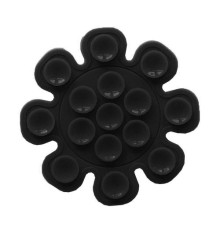 Тримач-присоска Ліппер для телефону двохсторонній квітка Black mag-2000001610640139395