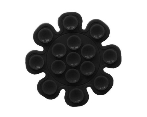 Тримач-присоска Ліппер для телефону двохсторонній квітка Black mag-2000001610640139395