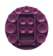 Тримач-присоска Ліппер для телефону НА СКОТЧІ круглий+підставка Purple mag-2000001647622151674