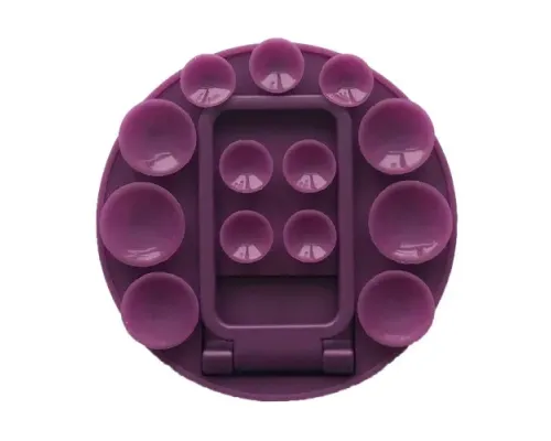 Тримач-присоска Ліппер для телефону НА СКОТЧІ круглий+підставка Purple mag-2000001647622151674