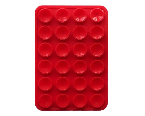 Тримач-присоска Ліппер для телефону двохсторонній прямокутний 75мм*50мм Red mag-2000001610060139345