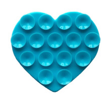 Тримач-присоска Ліппер для телефону двохсторонній серце Light blue mag-2000001610558139386