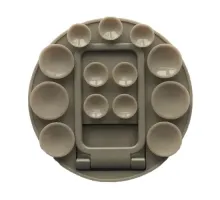 Тримач-присоска Ліппер для телефону НА СКОТЧІ круглий+підставка Light grey mag-2000001647530151665