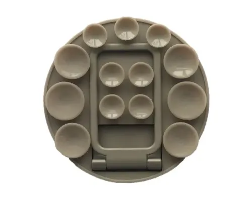 Тримач-присоска Ліппер для телефону НА СКОТЧІ круглий+підставка Light grey mag-2000001647530151665