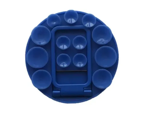 Тримач-присоска Ліппер для телефону НА СКОТЧІ круглий+підставка Dark blue mag-2000001647639151675