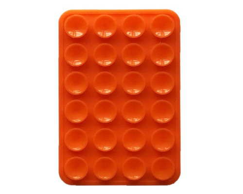 Тримач-присоска Ліппер для телефону двохсторонній прямокутний 75мм*50мм Orange mag-2000001610077139346