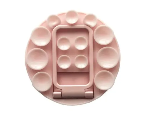 Тримач-присоска Ліппер для телефону НА СКОТЧІ круглий+підставка Pink sand mag-2000001647554151667