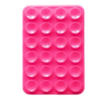 Тримач-присоска Ліппер для телефону двохсторонній прямокутний 75мм*50мм Pink mag-2000001610091139348