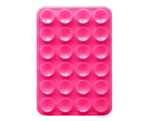 Тримач-присоска Ліппер для телефону двохсторонній прямокутний 75мм*50мм Pink mag-2000001610091139348