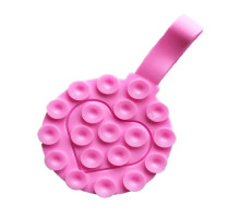 Тримач-присоска Ліппер для телефону двохсторонній круглий+тримач Pink mag-2000001610688139399