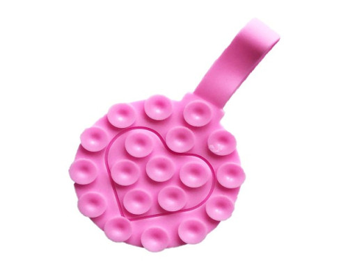 Тримач-присоска Ліппер для телефону двохсторонній круглий+тримач Pink mag-2000001610688139399