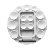 Тримач-присоска Ліппер для телефону НА СКОТЧІ круглий+підставка White mag-2000001647561151668