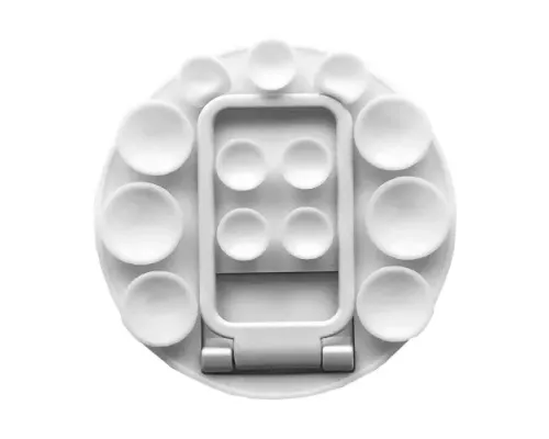 Тримач-присоска Ліппер для телефону НА СКОТЧІ круглий+підставка White mag-2000001647561151668