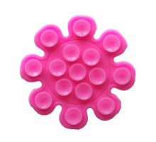 Тримач-присоска Ліппер для телефону двохсторонній квітка Pink mag-2000001610596139390