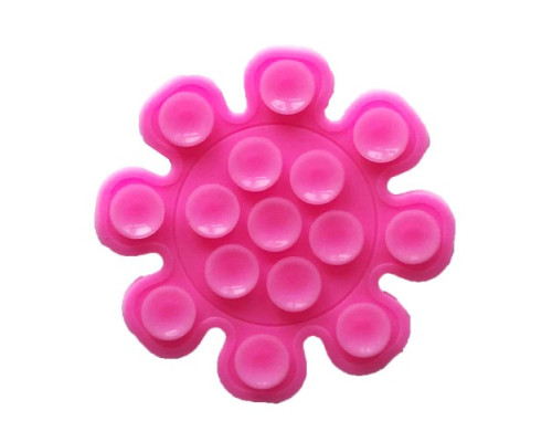 Тримач-присоска Ліппер для телефону двохсторонній квітка Pink mag-2000001610596139390