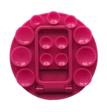 Тримач-присоска Ліппер для телефону НА СКОТЧІ круглий+підставка Hot pink mag-2000001647578151669