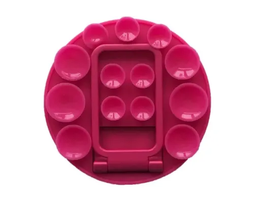 Тримач-присоска Ліппер для телефону НА СКОТЧІ круглий+підставка Hot pink mag-2000001647578151669