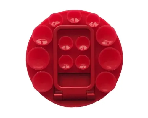 Тримач-присоска Ліппер для телефону НА СКОТЧІ круглий+підставка Red mag-2000001647592151671