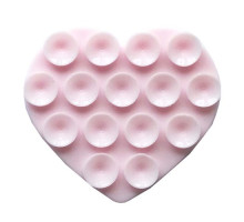 Тримач-присоска Ліппер для телефону двохсторонній серце Pink sand mag-2000001610510139382