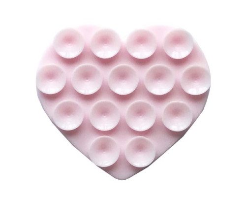 Тримач-присоска Ліппер для телефону двохсторонній серце Pink sand mag-2000001610510139382