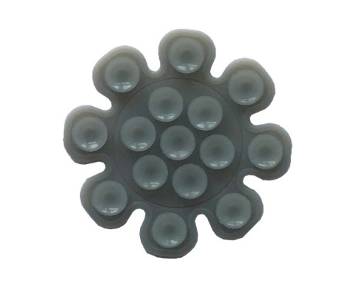 Тримач-присоска Ліппер для телефону двохсторонній квітка Grey mag-2000001610626139393