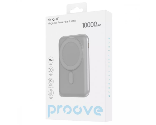 Power Bank Proove Knight Magnetic 20W (10000 mah) gray PLS-00-00130927