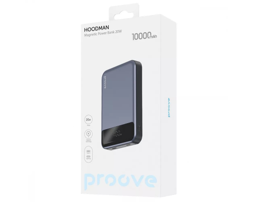 Power Bank Proove Magnetic Hoodman PD 20W (10000 mah) black PLS-00-00124367