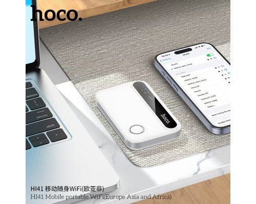 Маршрутизатор HOCO HI41 Mobile portable WiFi (Europe Asia and Africa) White (6942007647984)