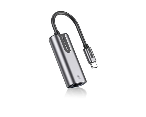 Адаптер Vention USB-C to Gigabit Ethernet Adapter 0.15M Gray Aluminum Alloy Type (CFNHB) (CFNHB)