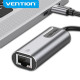 Адаптер Vention USB-C to Gigabit Ethernet Adapter 0.15M Gray Aluminum Alloy Type (CFNHB) (CFNHB)