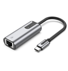 Адаптер Vention USB-C to Gigabit Ethernet Adapter 0.15M Gray Aluminum Alloy Type (CFNHB) (CFNHB)