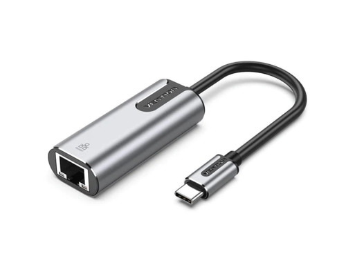 Адаптер Vention USB-C to Gigabit Ethernet Adapter 0.15M Gray Aluminum Alloy Type (CFNHB) (CFNHB)