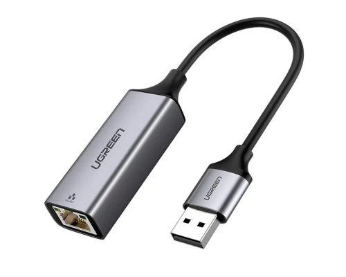 Хаб UGREEN USB to RJ45 Ethernet Adapter Aluminum Case (Space Gray) (UGR-50922)