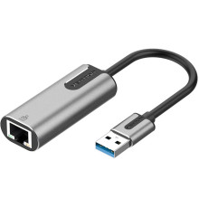 Адаптер Vention USB 3.0-A to Gigabit Ethernet Adapter Gray 0.15M Aluminum Alloy Type (CEWHB) (CEWHB)