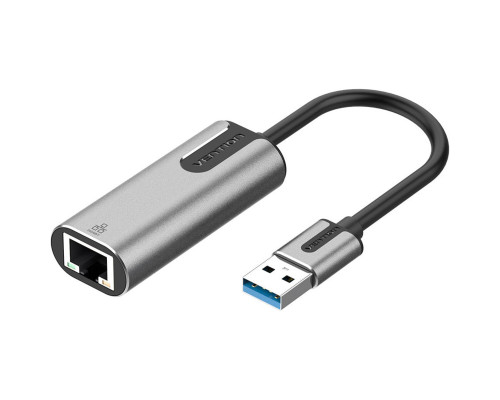 Адаптер Vention USB 3.0-A to Gigabit Ethernet Adapter Gray 0.15M Aluminum Alloy Type (CEWHB) (CEWHB)