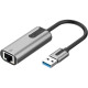 Адаптер Vention USB 3.0-A to Gigabit Ethernet Adapter Gray 0.15M Aluminum Alloy Type (CEWHB) (CEWHB)