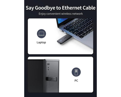 WI-FI-адаптер UGREEN CM492 AC1300 Wireless Network Adapter(UGR-50340) (UGR-50340)