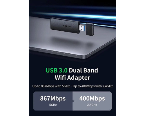 WI-FI-адаптер UGREEN CM492 AC1300 Wireless Network Adapter(UGR-50340) (UGR-50340)