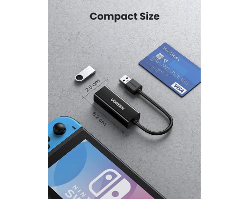 Адаптер UGREEN USB 3.0 Gigabit Ethernet Adapter (Black) (UGR-20256)