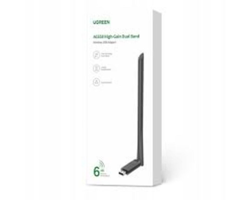 WI-FI-адаптер UGREEN CM496 AC650 High-Gain Dual Band Wireless USB Adapter(UGR-90339) (UGR-90339)