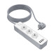 Мережевий подовжувач BOROFONE BAC9 Power 3-position socket(PD20W/1C3A)(EU/GER)(L=3M) White (6941991116667)