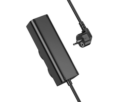 Мережевий подовжувач HOCO NS10 Wisdom 2-position (PD67W/3C1A) desktop socket (EU/GER) Black (6942007638500)