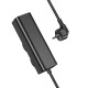 Мережевий подовжувач HOCO NS10 Wisdom 2-position (PD67W/3C1A) desktop socket (EU/GER) Black (6942007638500)