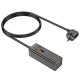 Мережевий подовжувач HOCO AC10A Barry PD65W GaN (2C2A with 1 socket) desktop charger Black (6942007601672)