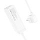 Мережевий подовжувач HOCO AC10A Barry PD65W GaN (2C2A with 1 socket) desktop charger White (6942007601689)